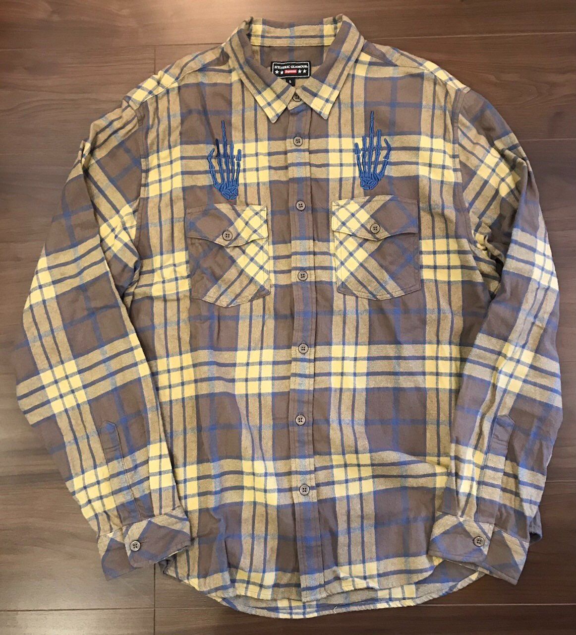 Supreme x HYSTERIC GLAMOUR Plaid Flannel Shirt "Tan"