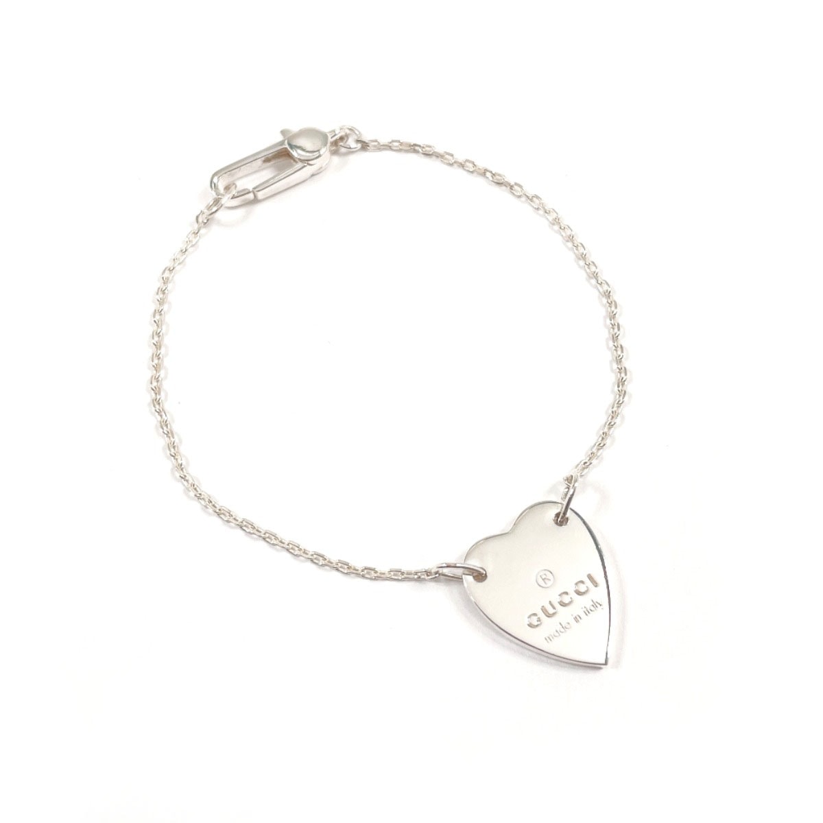 グッチ ブレスレット トレードマーク ハート   シルバー