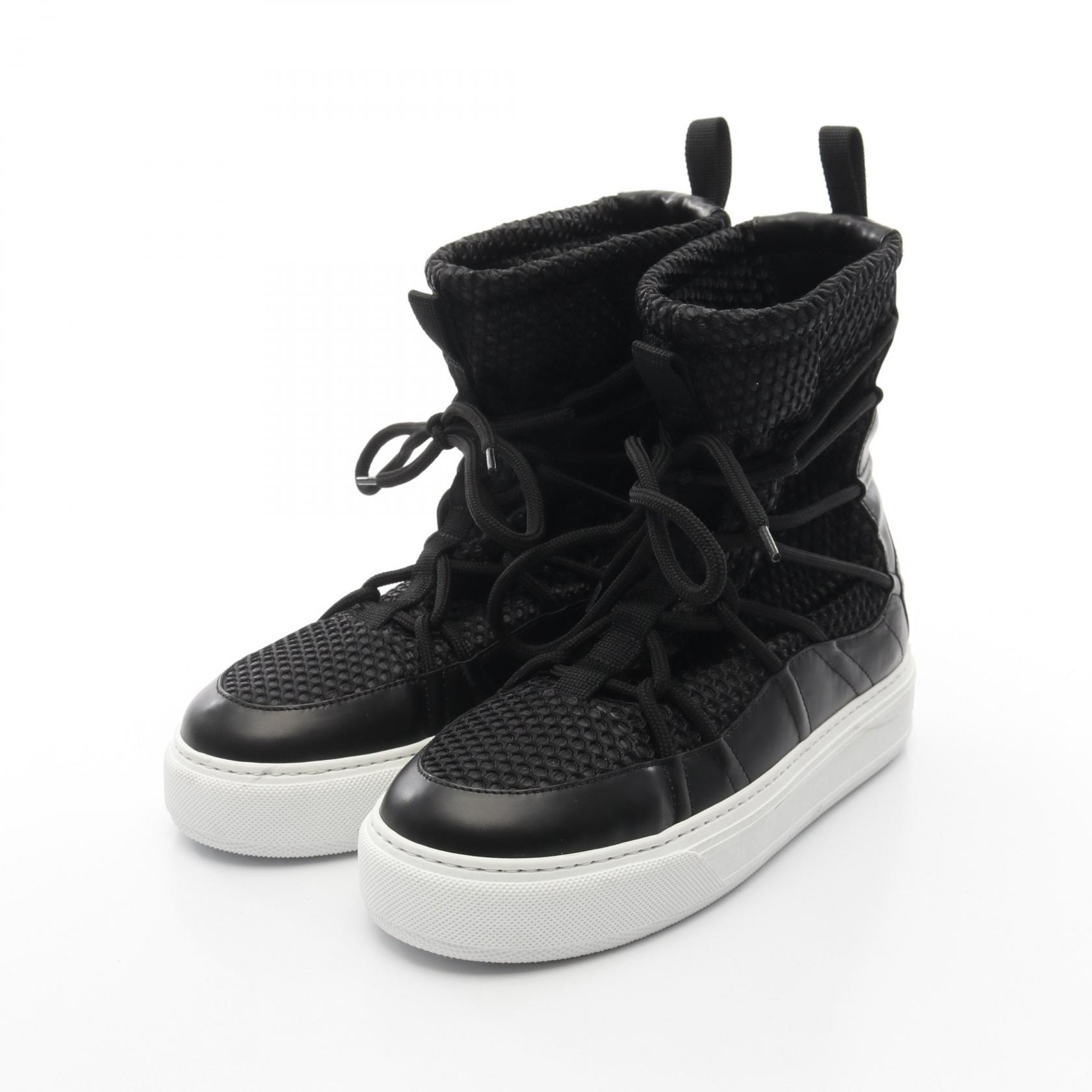 ディオール Dior メッシュ ブーツ 靴 レザー ファブリック レディース ブラック系 【中古】