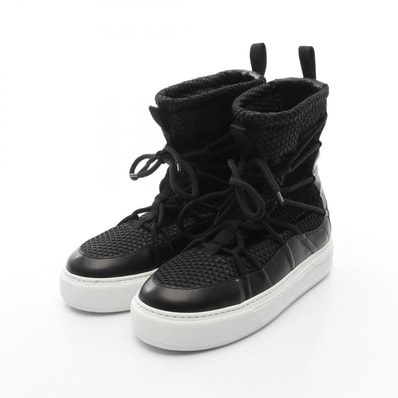 ディオール Dior メッシュ ブーツ 靴 レザー ファブリック レディース ブラック系 【中古】