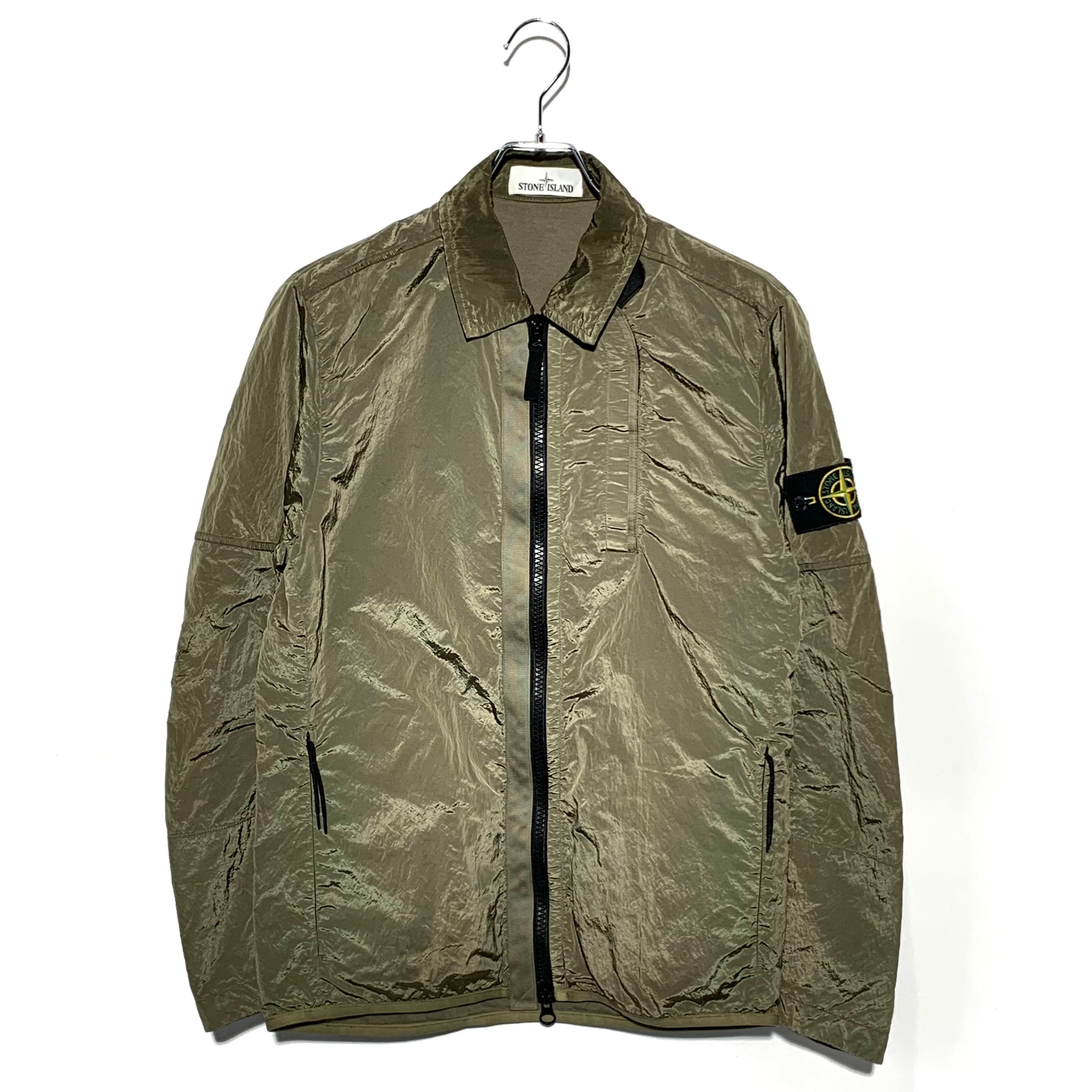 Stone Island Lined Nylon Metal Overshirt Olive