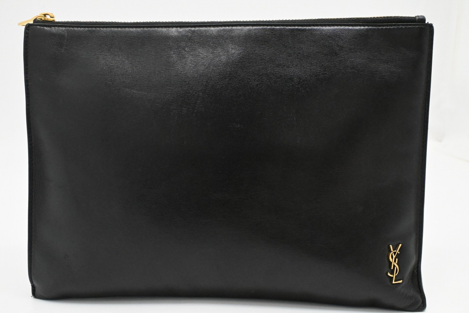 サンローラン YSLロゴ クラッチバッグ ブラック レザー