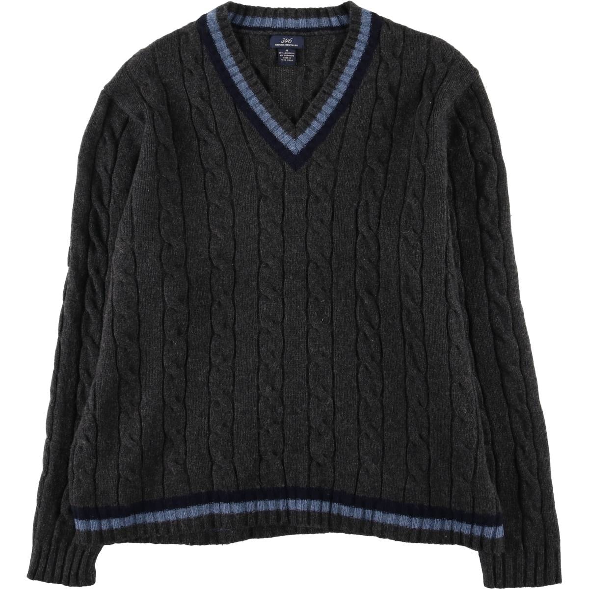 古着 ブルックスブラザーズ Brooks Brothers 346 カシミア混 チルデンニットセーター メンズXL相当/eaa599368