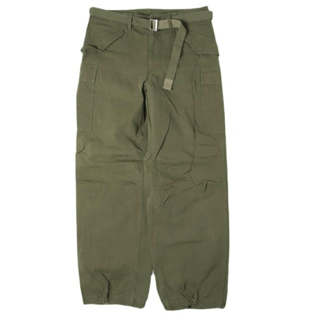 sacai サカイ 24SS Rip Stop Pants リップストップ ベルテッド カーゴパンツ 24-03360M 3 OLIVE GREEN ボトムス g27722