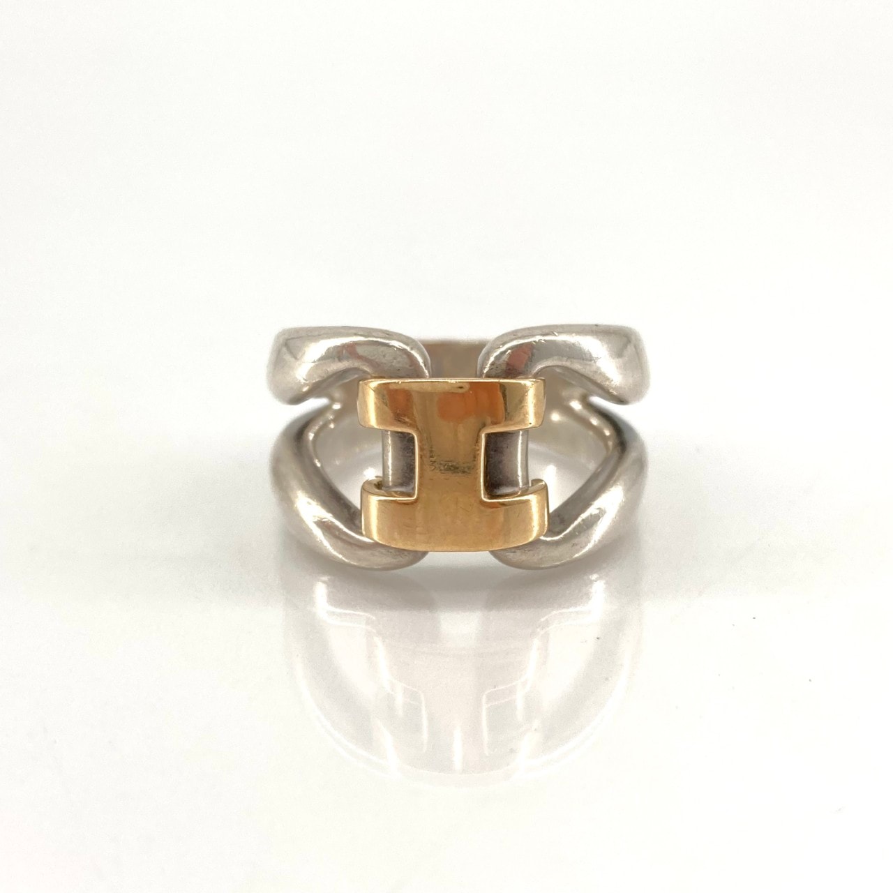 HERMES(エルメス) ヒストリー Ag925/750 #51  リング・指輪 シルバー×ゴールド