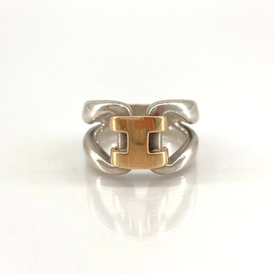 HERMES(エルメス) ヒストリー Ag925/750 #51 リング・指輪 シルバー×ゴールド