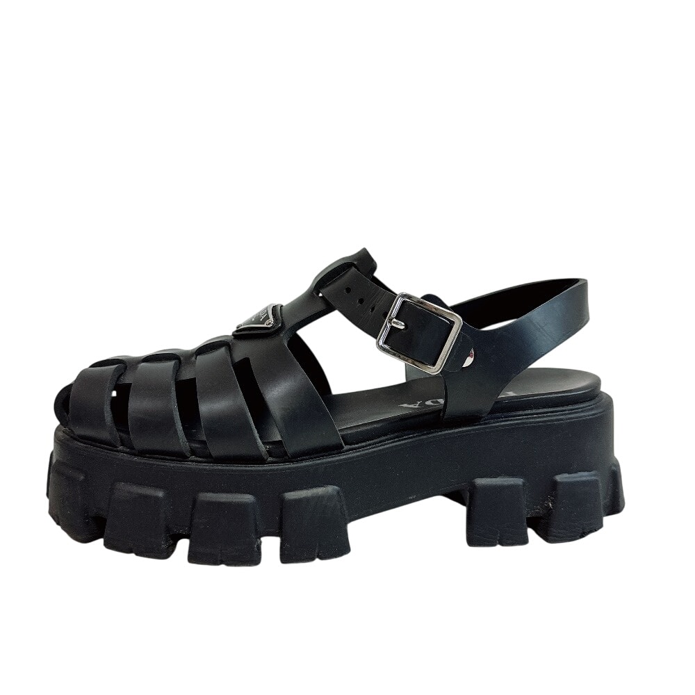 プラダ PRADA サンダル モノリス ブラック