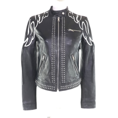極美品 レッドヴァレンティノ ライダース 40 SR3NA014I4BN