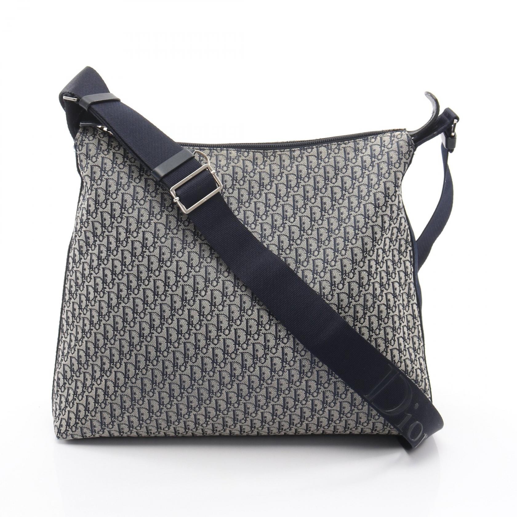 ディオール Dior トロッター ショルダーバッグ バッグ キャンバス レディース ネイビー系 / ベージュ系 【中古】