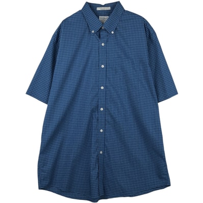 古着 90~00年代 エルエルビーン L.L.Bean TRADITIONAL FIT 半袖 ボタンダウン チェックシャツ メンズL相当 ヴィンテージ/eaa653169