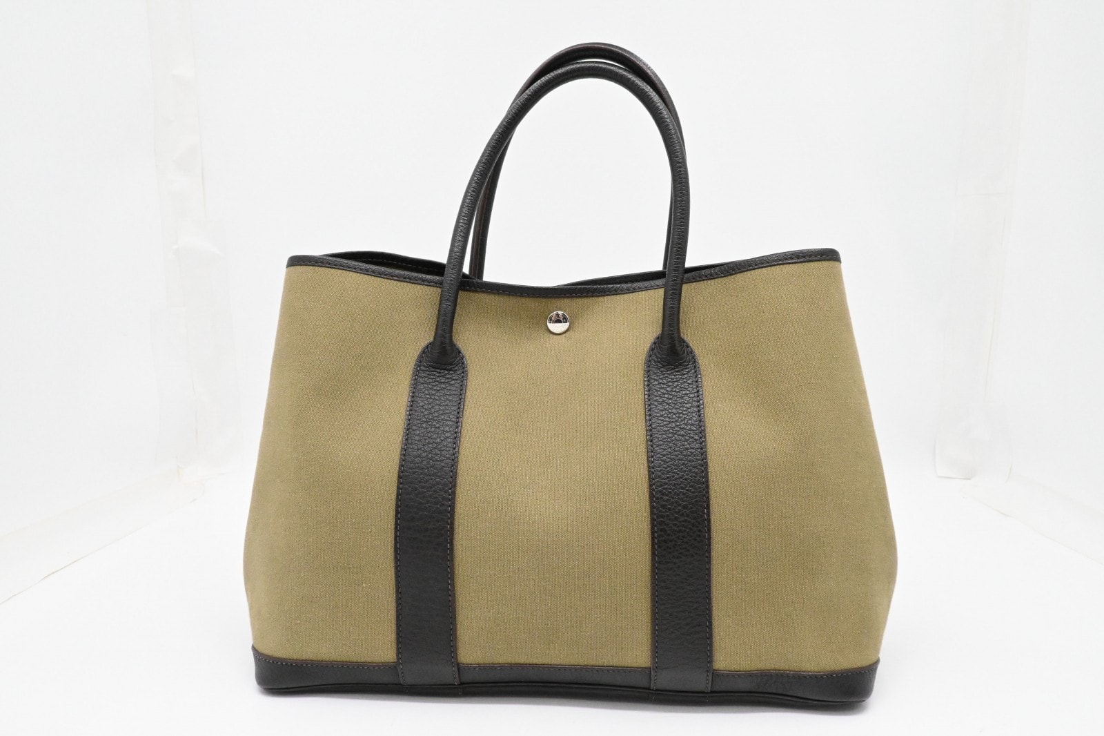 エルメス ガーデンパーティ PM トワルオフィシエ カーキ □F刻印
