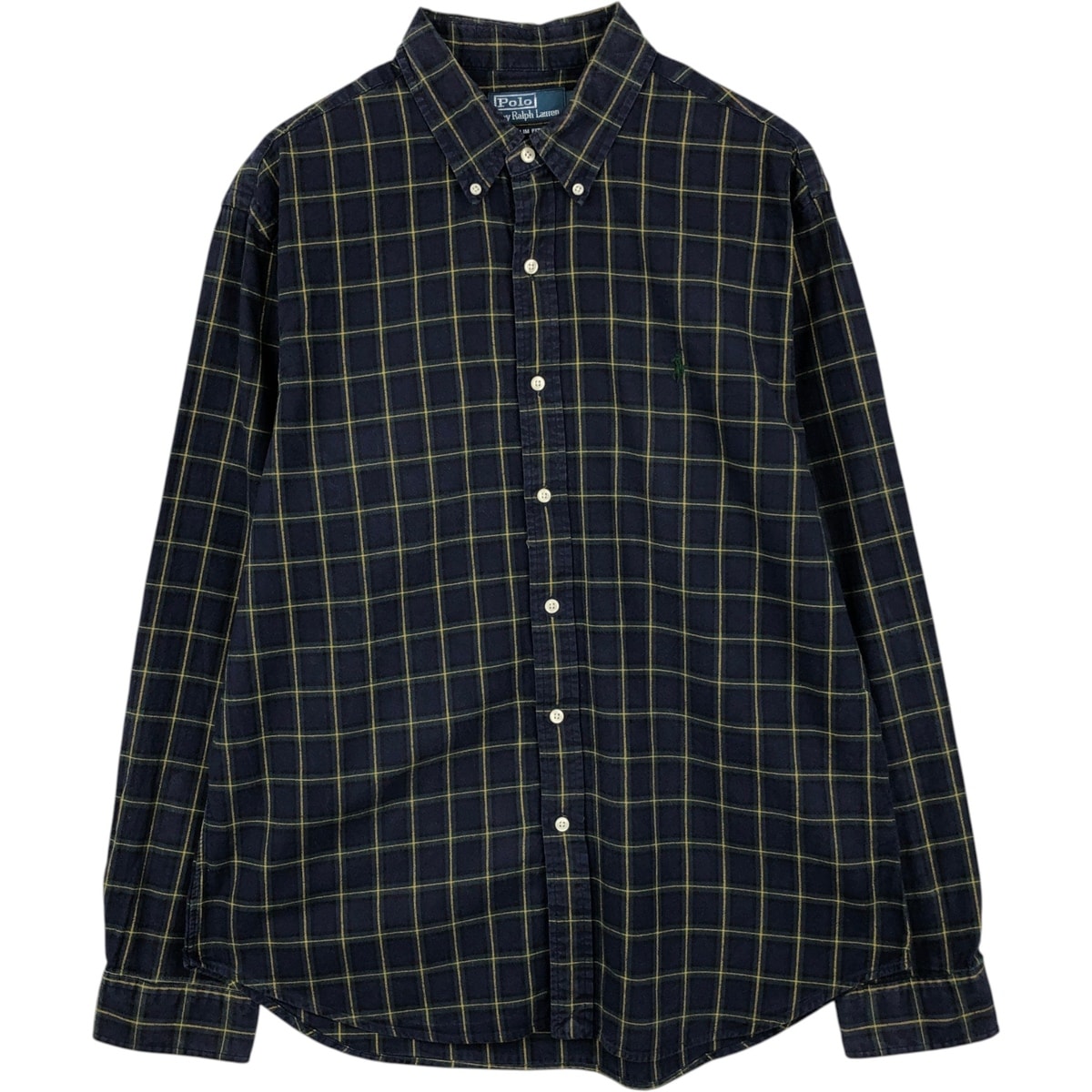 古着 ラルフローレン Ralph Lauren POLO by Ralph Lauren SLIM FIT 長袖 ボタンダウンチェックシャツ メンズXL相当/eaa634495