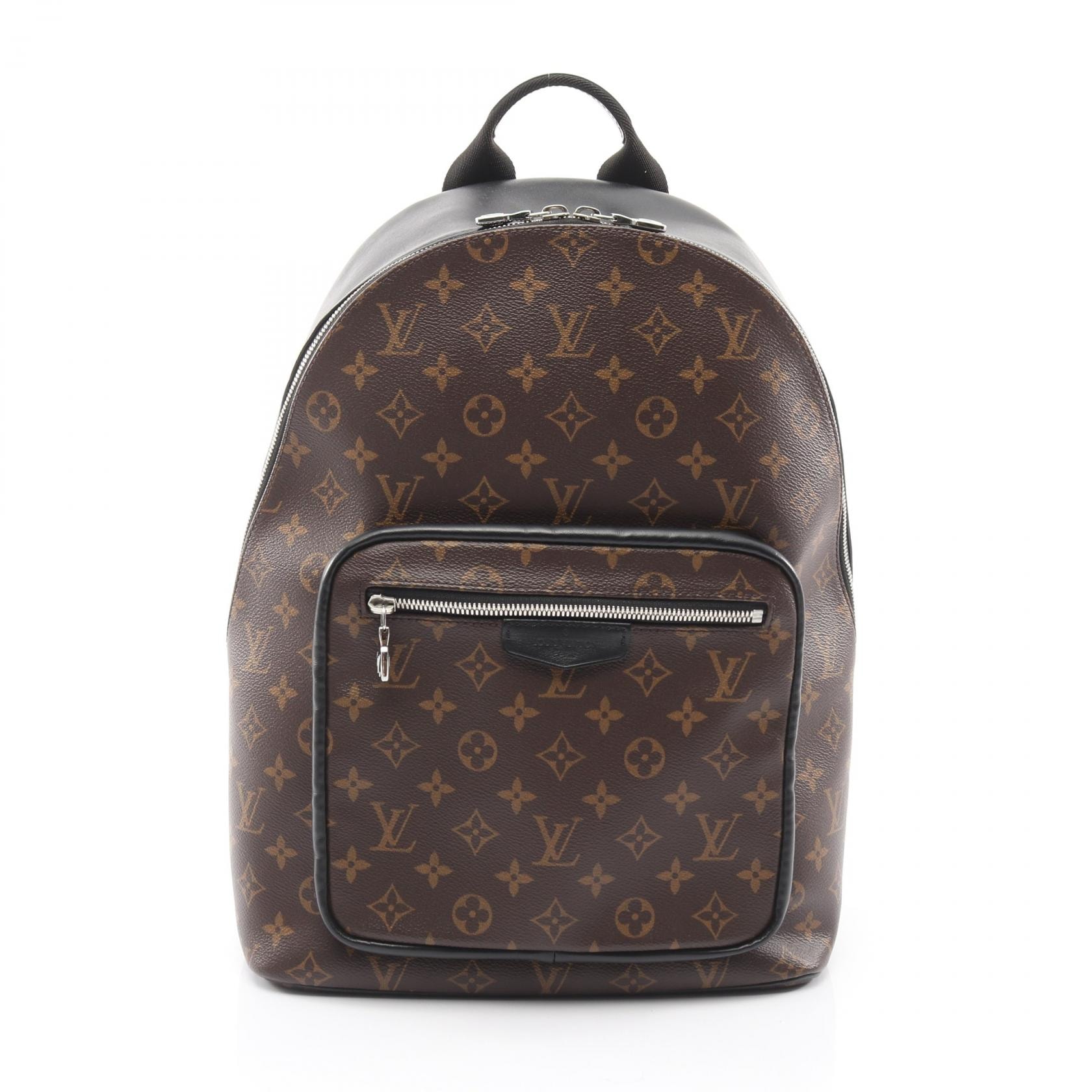 ルイ・ヴィトン LOUIS VUITTON ジョッシュ NV リュックサック バックパック バッグ PVCコーティングキャンバス レザー モノグラム・マカサー メンズ ブラウン系 / ブラック系 M45349 【中古】