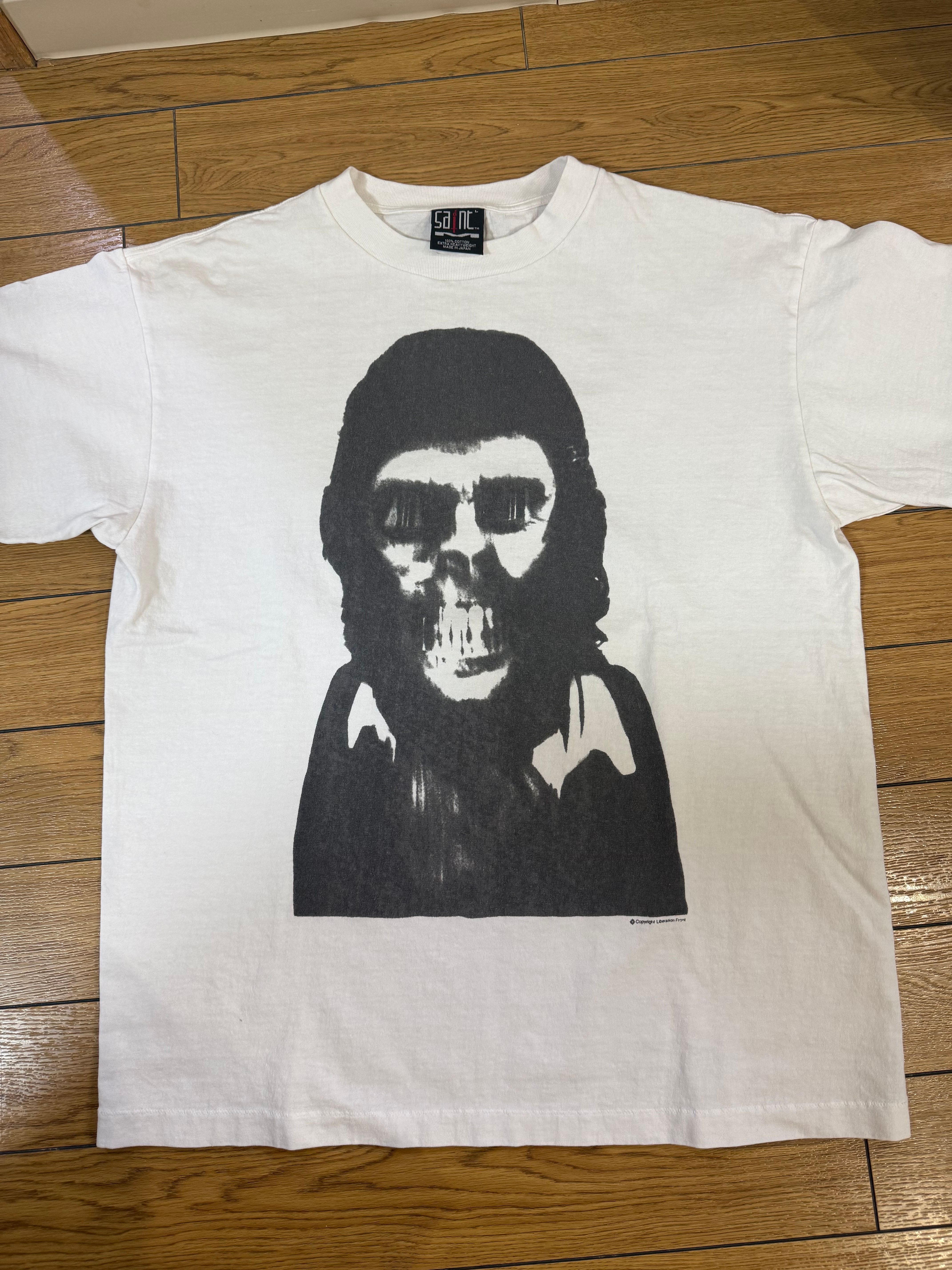 セントマイケル x アベイシングエイプ スカル Tシャツ "ホワイト"