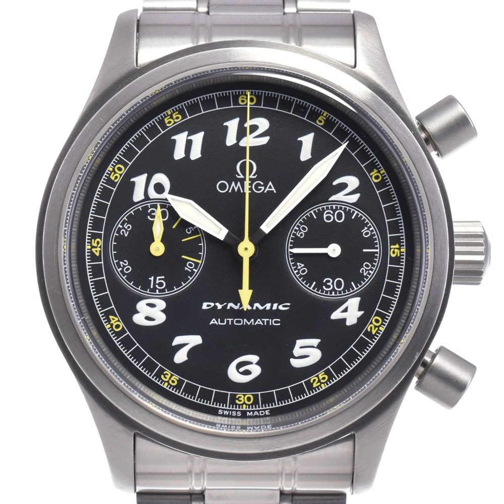 オメガ OMEGA 5240.50 ダイナミック クロノグラフ ブラック 自動巻き メンズ 美品 箱・保証書付き 腕時計 M#148397