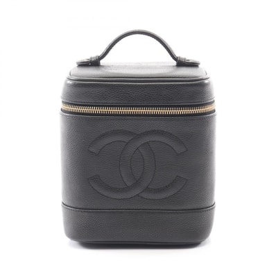 シャネル CHANEL ココマーク ハンドバッグ バッグ レザー グレインドカーフスキン レディース ブラック系 【中古】