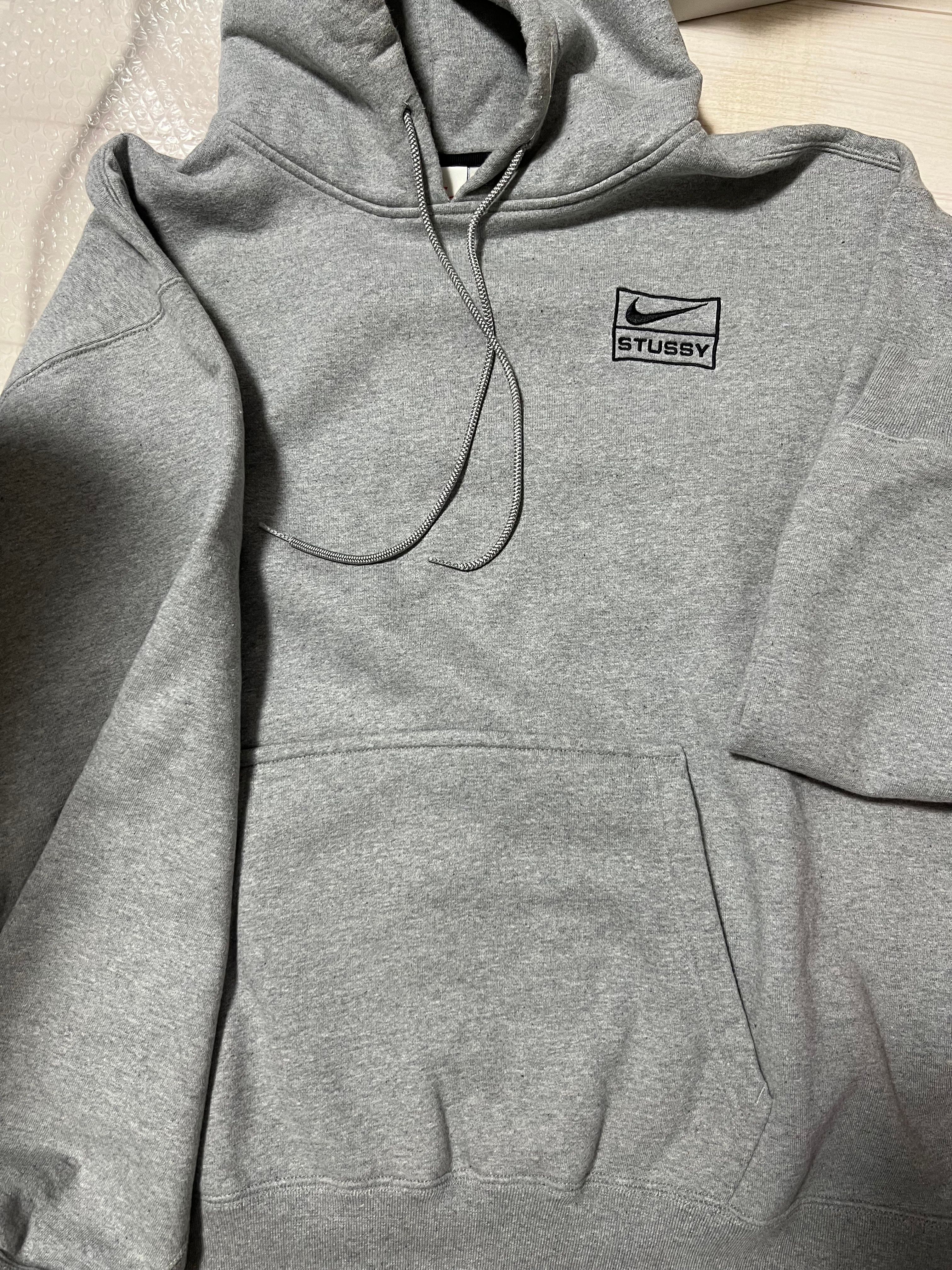Stussy × Nike NRG Washed Hoodie (US Size) "Grey" DJ9488-063
