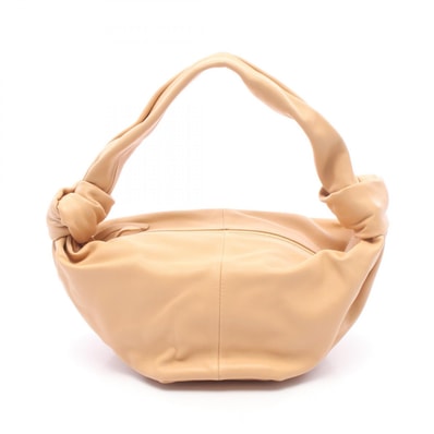 ボッテガヴェネタ BOTTEGA VENETA ダブルノット トップハンドル ハンドバッグ バッグ レザー レディース ベージュ系 629635 【中古】