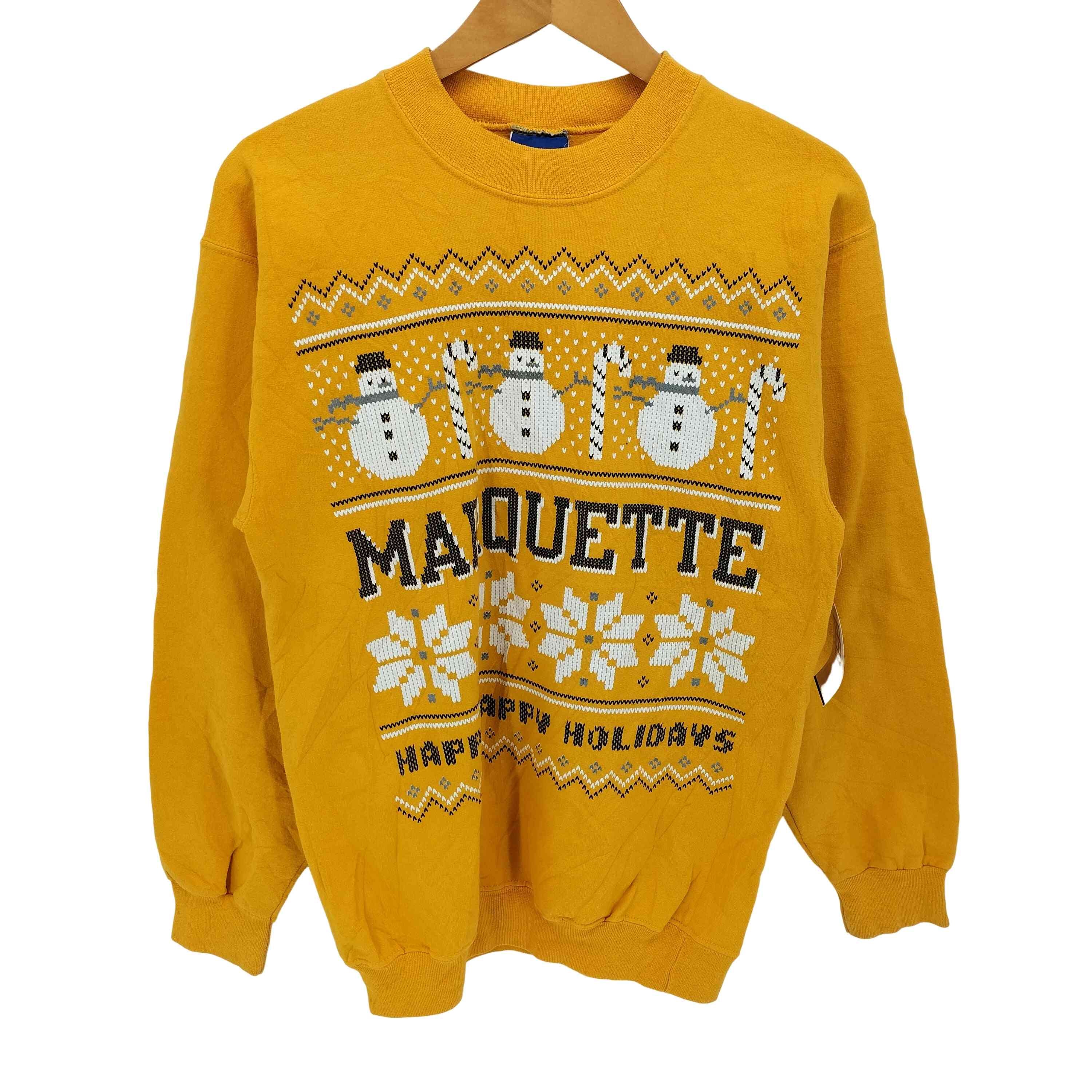 MARQUETTE スノーマン ラバー プリント クルーネック スウェット【1140722351765】