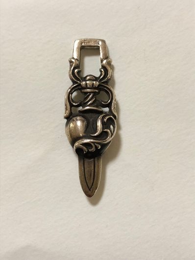 Chrome Hearts Dagger Heart Pendant "Silver"