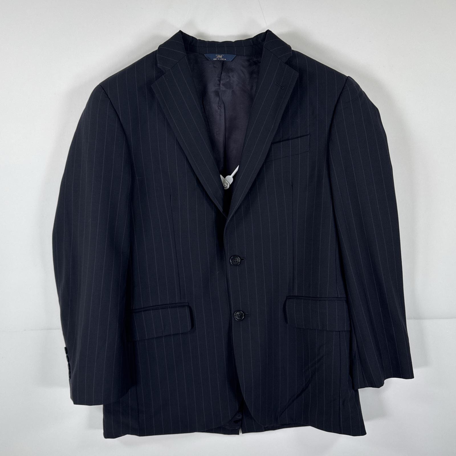 古着 ブルックスブラザーズ Brooks Brothers テーラードジャケット ブレザー スーツ 13197  ブラック ストライプ メンズ