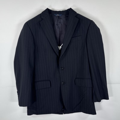 古着 ブルックスブラザーズ Brooks Brothers テーラードジャケット ブレザー スーツ 13197 ブラック ストライプ メンズ