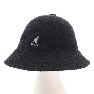 KANGOL カンゴール BERMUDA CASUAL パイル地 ベル型 バケット ハット M ブラック 帽子