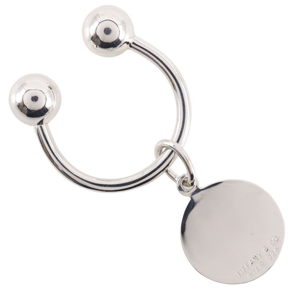 ティファニー ラウンドタグ キーリング ユニセックスキーホルダー