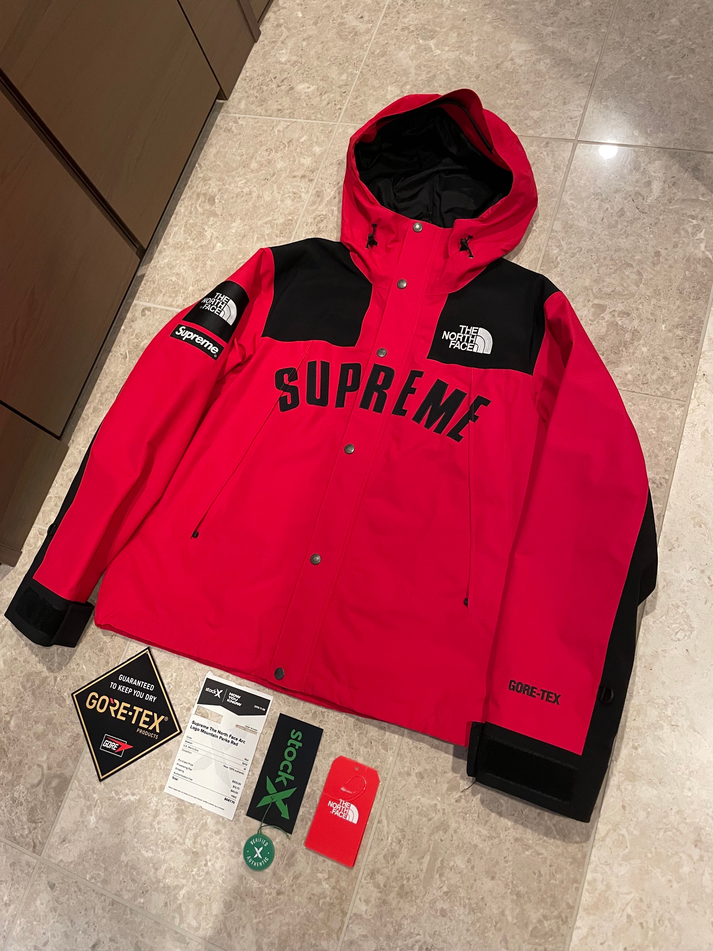 Supreme x The North Face Arc Logo Mountain Parka "Red"