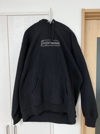 Supreme KAWS Chalk Logo Hooded Sweatshirt "Black"(2021)