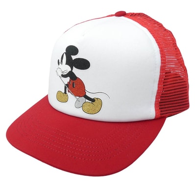 Supreme シュプリーム キャップ 25AW x Mickey Mouse Mesh Back 5-Panel ミッキーマウス メッシュ バック 5パネル キャップ 帽子 レッド系【中古】