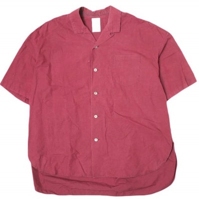 Name. ネーム 日本製 オーバーサイズオープンカラーシャツ NMSH-17SS-015 0 ボルドー 半袖 開襟 トップス g20436