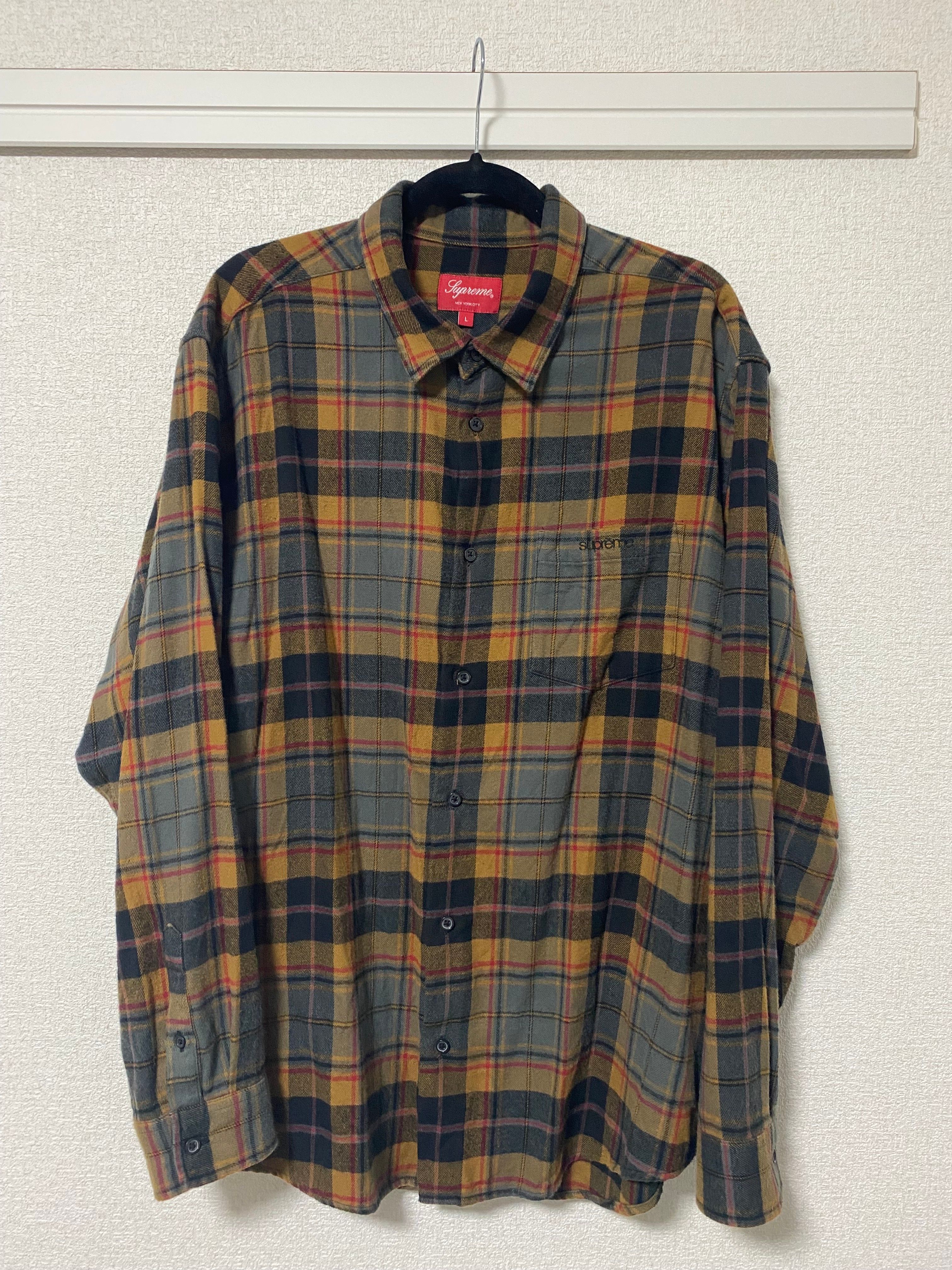 Supreme Plaid Flannel Shirt "Black" (22FW)