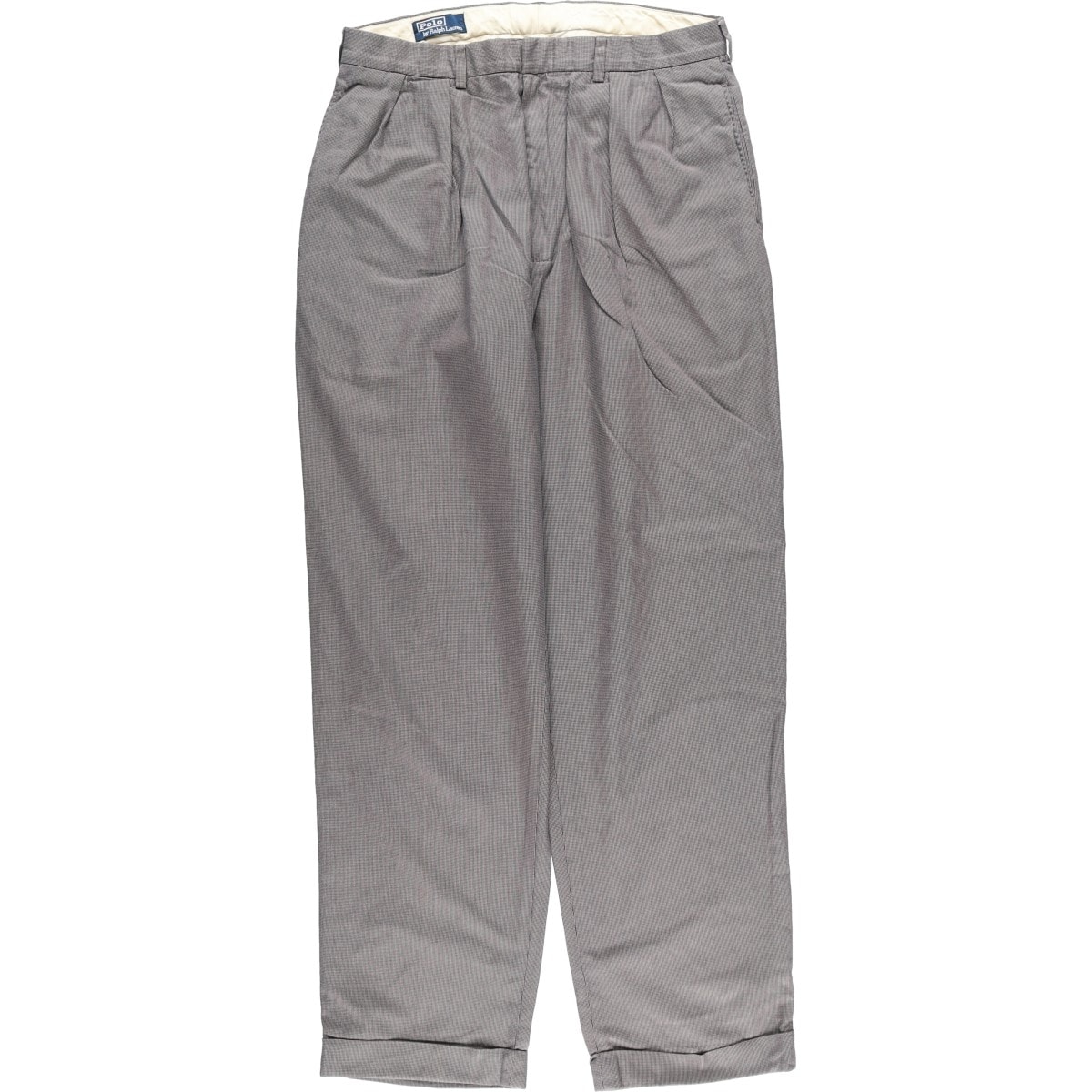 古着 ラルフローレン Ralph Lauren POLO by Ralph Lauren 千鳥格子柄 ツータック スラックスパンツ メンズw33相当/eaa604355