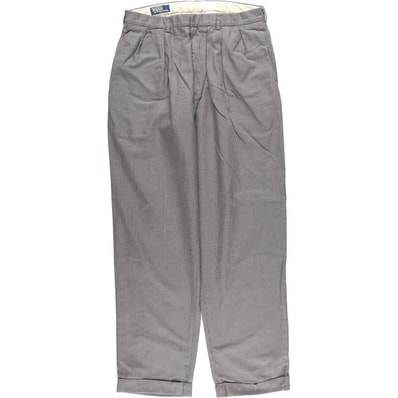 古着 ラルフローレン Ralph Lauren POLO by Ralph Lauren 千鳥格子柄 ツータック スラックスパンツ メンズw33相当/eaa604355