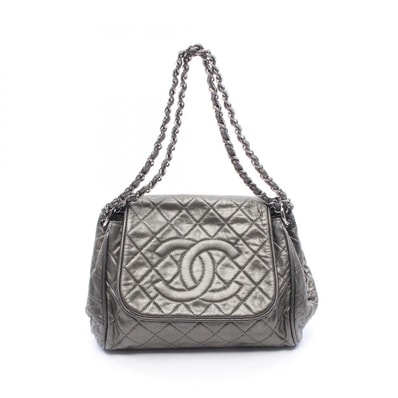 シャネル CHANEL マトラッセ ココマーク ショルダーバッグ バッグ キャビアスキン(グレインドカーフ) レディース シルバー系 【中古】