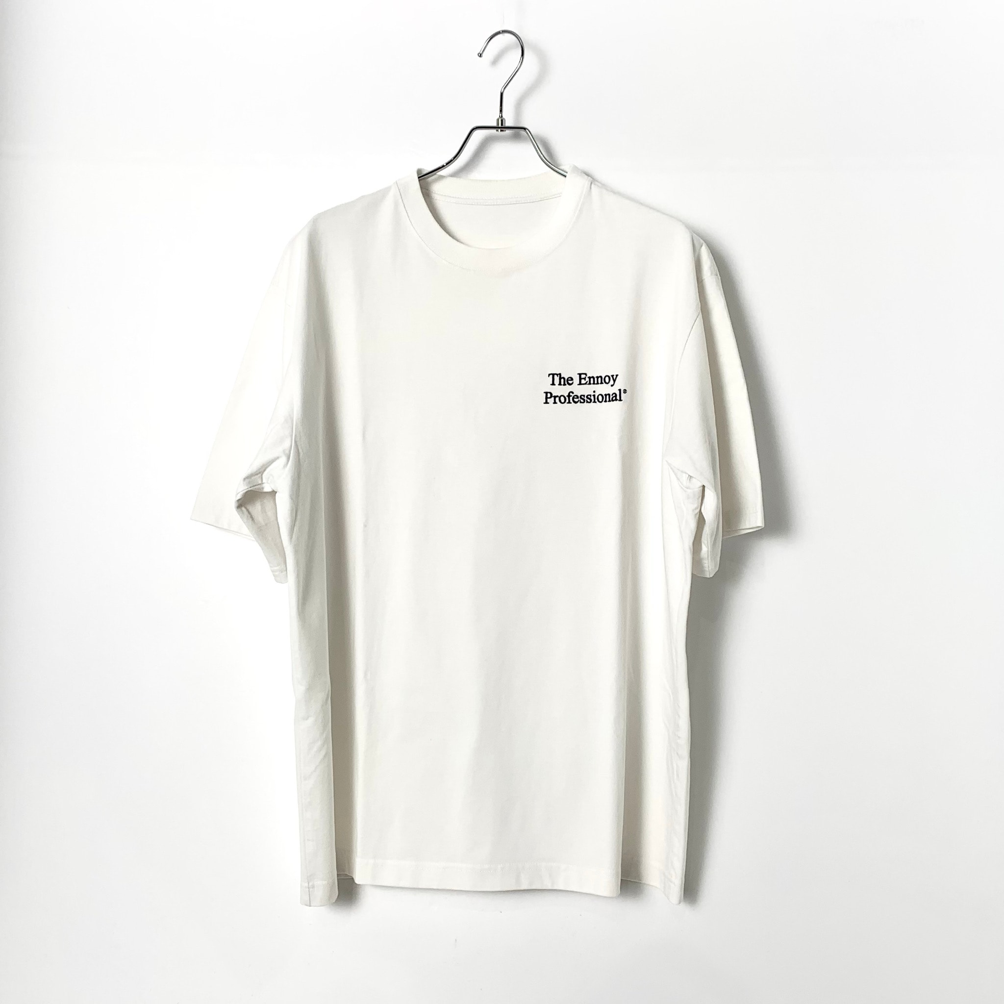 ENNOY 21SS Logo Tee "White/Navy" SS21BRENCT02NTL