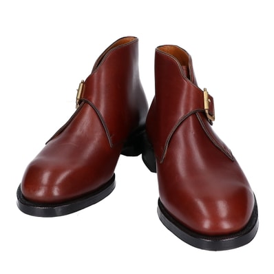 ジョンストンアンドマーフィー 【新品同様】LB08 シングルモンクストラップ ブーツ 8