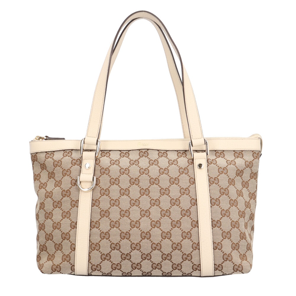 グッチ アビー トートバッグ GGキャンバス 141470 ベージュ レディース GUCCI  中古