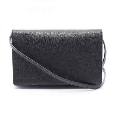 バレンシアガ BALENCIAGA ロゴ ショルダーバッグ ショルダーバッグ バッグ レザー レディース ブラック系 674892 【中古】