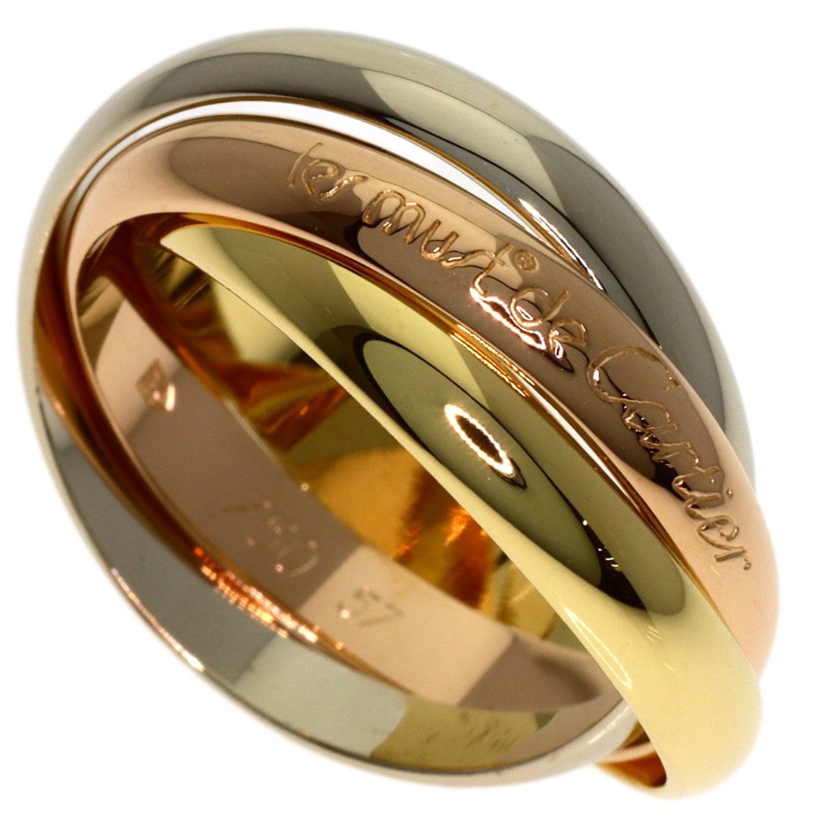 CARTIER カルティエ トリニティ #57 リング・指輪 K18YG K18WG K18PG レディース [中古]