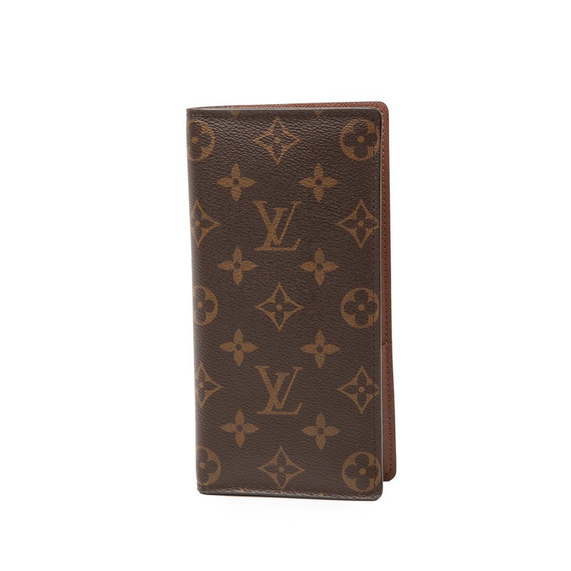 ルイ ヴィトン モノグラム ポルトフォイユ ブラザ 長財布 M66540 ブラウン PVC レザー レディース LOUIS VUITTON 【中古】