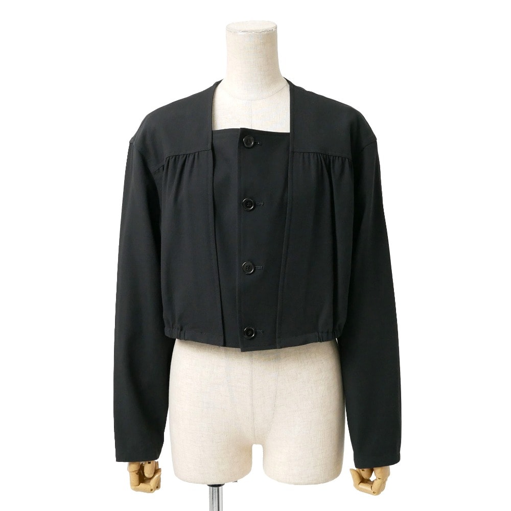 ■美品■Y's Yohji Yamamoto ワイズ ヨウジヤマモト ジャケット サイズ- ショート クロップド ギャザー ブランド古着【中古】20251229/RA6920