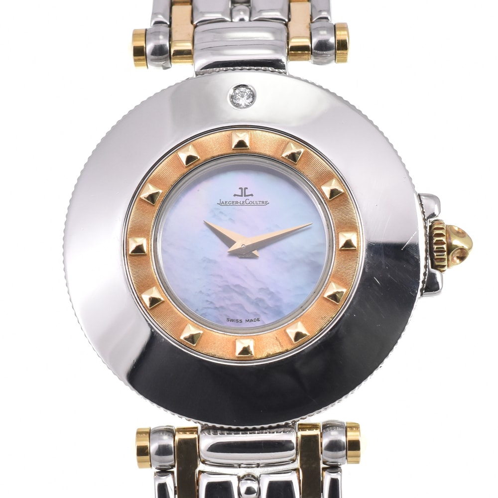 値下 ジャガー・ルクルト JAEGER-LECOULTRE 421.5.09 ランデヴー 1P ダイヤモンド クォーツ メンズ 良品 P#145253