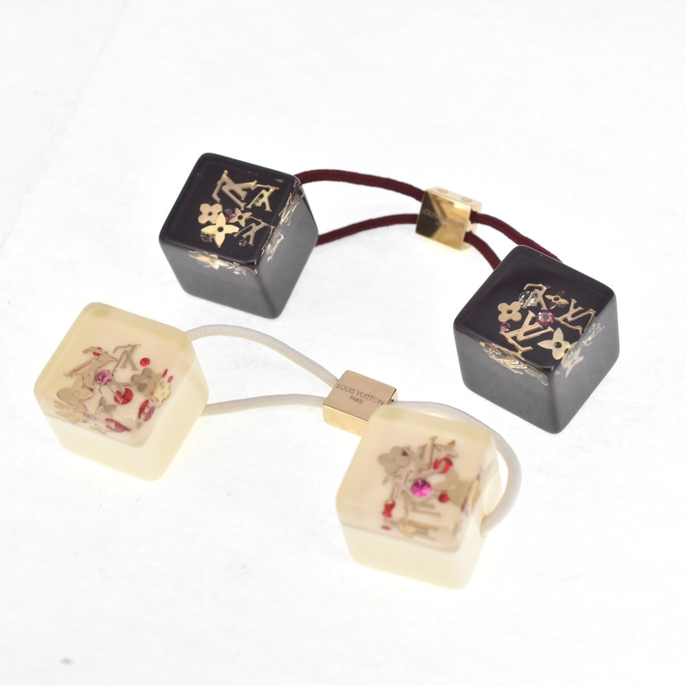 ルイ・ヴィトン LOUIS VUITTON ヘアキューブ アンクル―ジョン ヘアゴム レディース 箱・袋付き T#140410