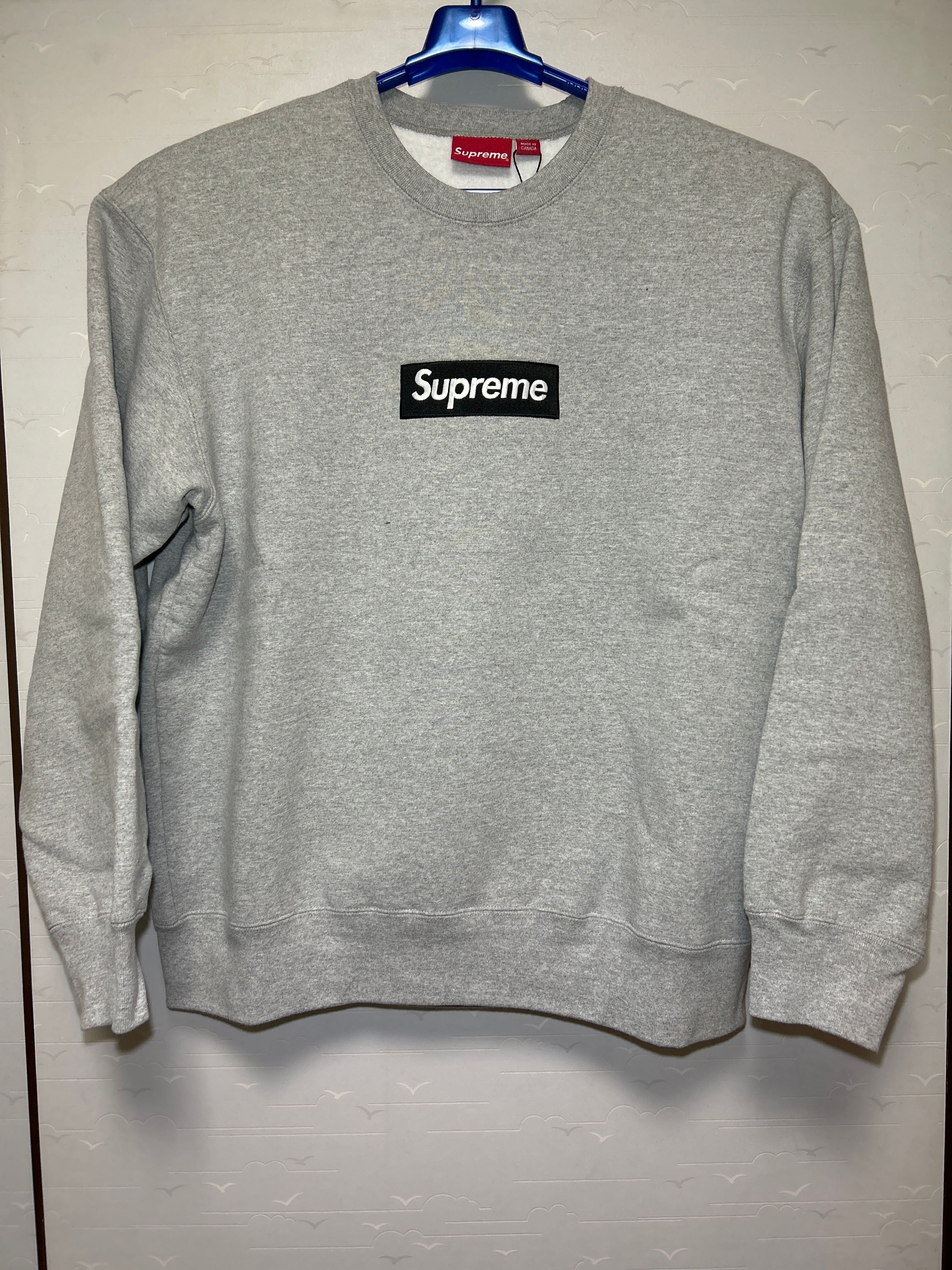 Supreme Box Logo Crewneck "Heather Grey" (22FW)