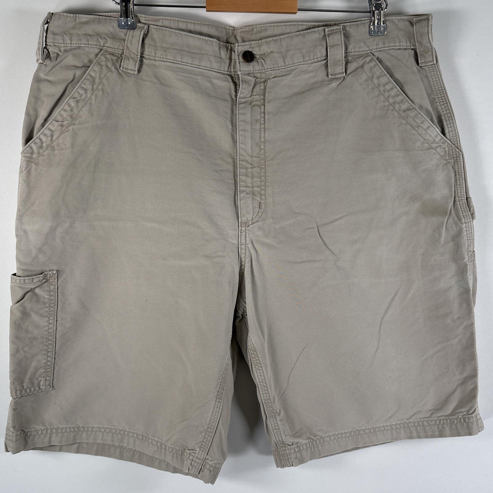 古着 カーハート Carhartt ショートパンツ 大きいサイズ ワークショーツ ワンポイント ペインターショーツ w40  ベージュ系 メンズ