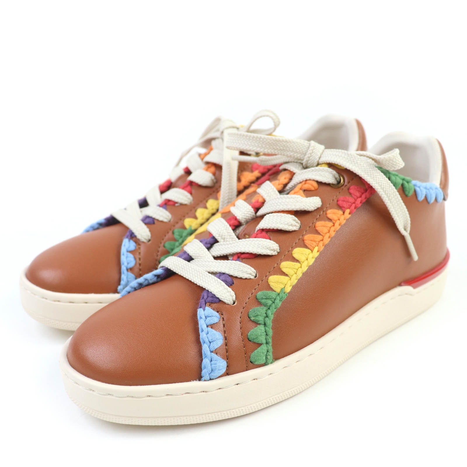 未使用品 コーチ
ローカットスニーカー ローライン ロー トップ スニーカー・レインボー クロシェ ブラウン レディース 38