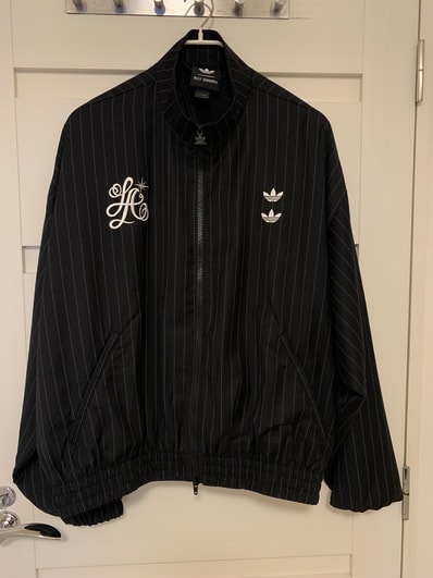 adidas x Willy Chavarria Pinstripe Track Jacket "Black/White"