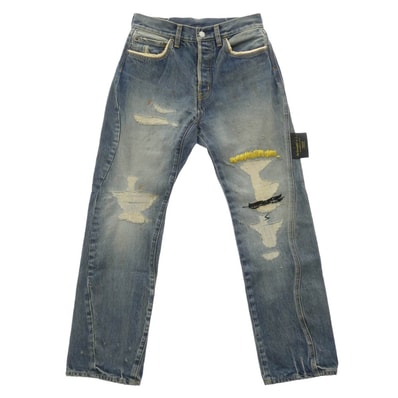 UNDERCOVER アンダーカバー デニムパンツ 26SS UC1F4503-1 ダメージ加工 デニム パンツ ブルー系 1【極上美品】【中古】